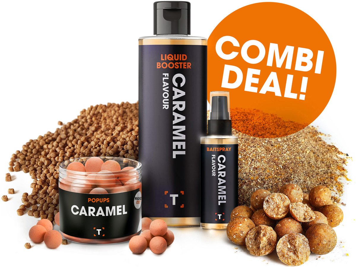Caramel Combi Deal 15MM | Karpervissen | Partikels | Karper Aas | Karper Vissen | Karper Voer | Karper