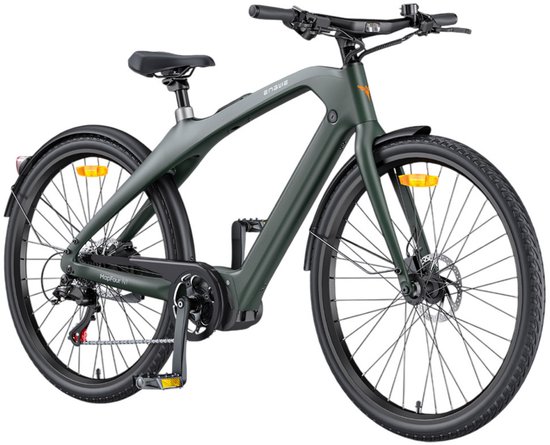 ENGWE MapFour N1 Pro elektrische Fiets, 250W Motor, 36V 10Ah Batterij, 700*42C Spaakbanden, 25km/h Max Snelheid, 100km Bereik, Hydraulische Schijfremmen voor en achter, Shimano 7 versnellingen, Koppelsensor, LED-kleurendisplay - Groen