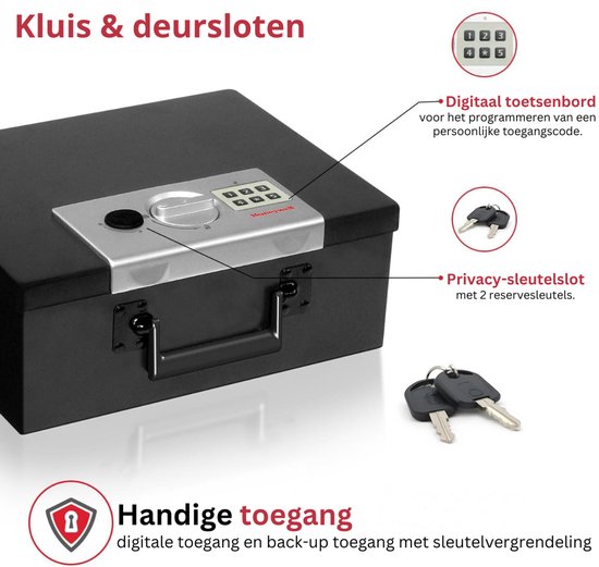 Brandwerende kluis Fire Safe Light vingerafdruk – Bij