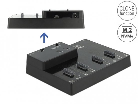 Inateck RGB USB 3.0 C Poort Harde Schijf Docking Station Met Offline Klonen Voor 2 5 3 5 Inch Sata Hdd S En Ssd S 2 X 20tb Dual Bay Station Uasp Ondersteund Sa02003c 648746622