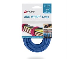 VELCRO® One Wrap® Strap - 13 mm x 200 mm - 25 stuks - Blauw