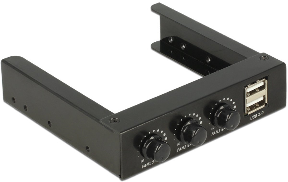 3.5 ″ voorpaneel> 2 x USB 2.0 en ventilatorbesturing