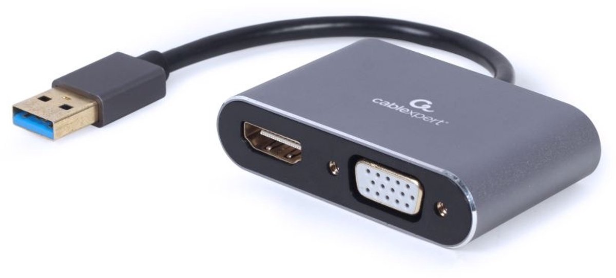 Gembird Een Usb Naar Hdmi/vga Adapter Zilver