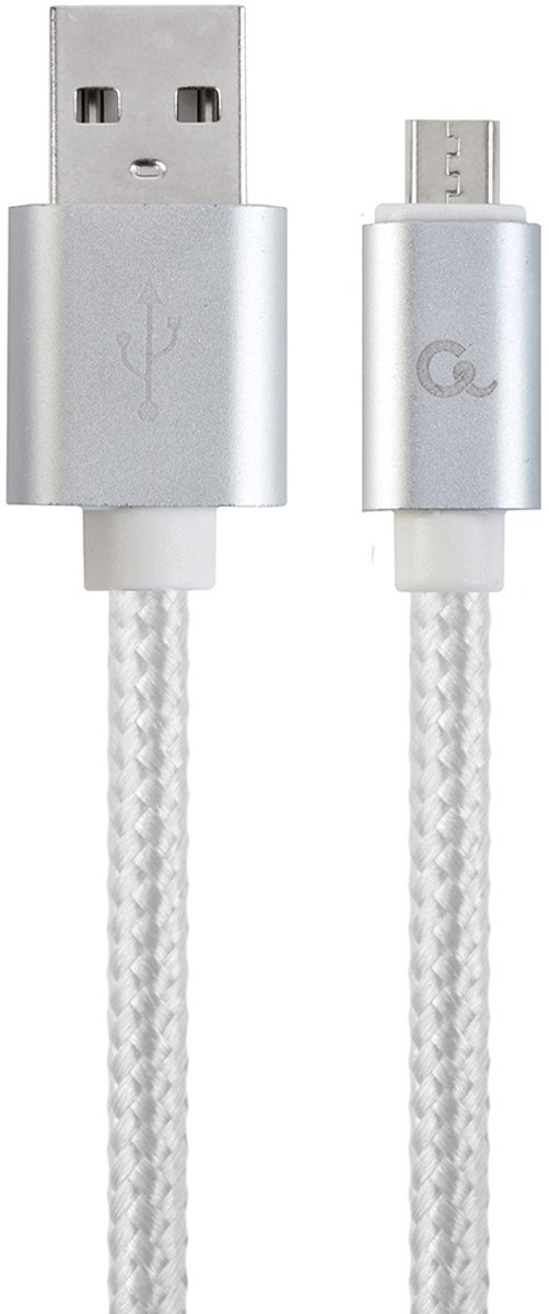 Gembird CCB-MUSB2B-AMBM-6-S USB-kabel 1.8 m USB 2.0 Micro-USB B USB A Wit