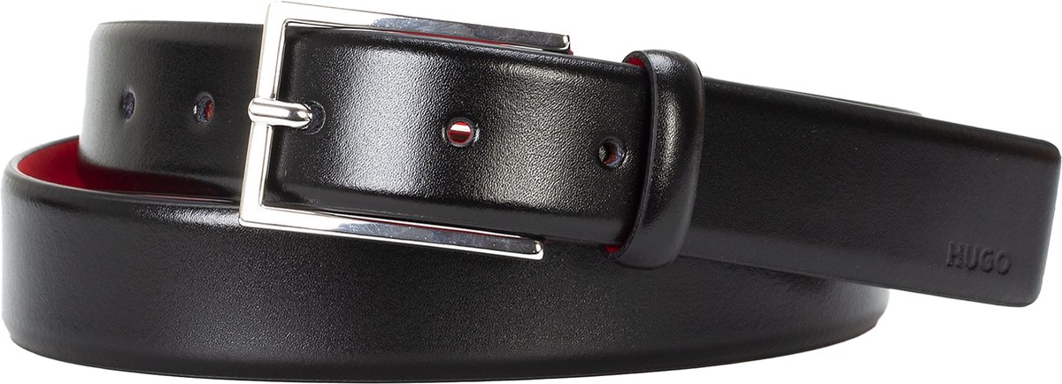 HUGO leren heren riem - zwart