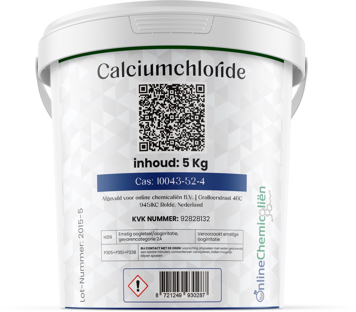 Online chemicalien – Calciumchloride – 4.6 kg – CaCl2 – Vochtonttrekker – Droogmiddel – Strooizout