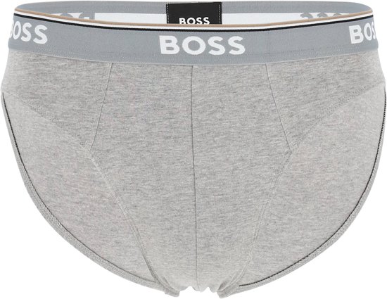 Grijze BOSS slip met meerkleurige band.