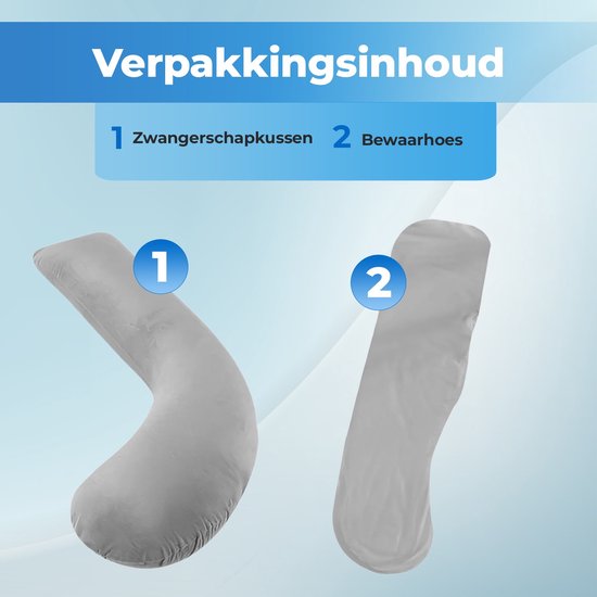 Joyful Parenting Zwangerschapskussen met Extra Hoes - Wasbaar - Voedingskussen - Extra Voedingskussenhoes - Zijslaapkussen van Joyful Parenting — afbeelding 3