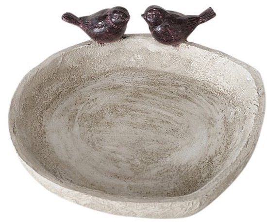 Boltze - Bird Bowl - Abreuvoir pour Vogel - Bol à eau - Bain d'oiseaux - Polyrésine - Vogels - 21cm