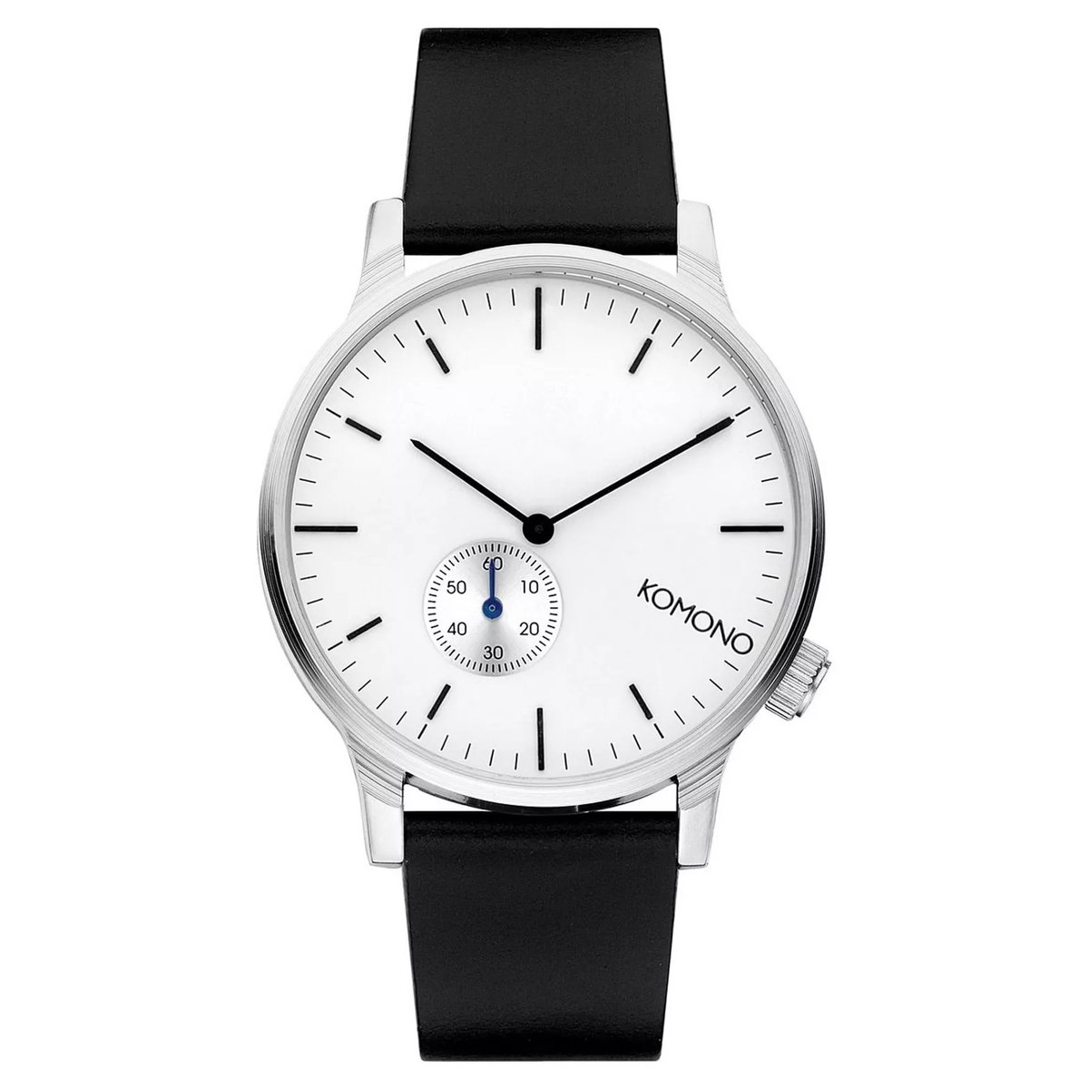 Komono Winston Subs heren horloge zwart-wit 41mm