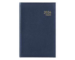 Brepols bureau agenda 2026 - SATURNUS LUXE [0.216] - LIMA - Bureau agenda - 1 dag op 1 pagina - Dagoverzicht - Blauw - 13.3 x 20.8 cm