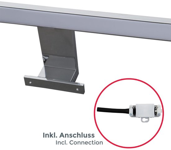 B.K.LICHT - Lampe pour miroir LED - éclairage miroir salle de bain - lumière blanche neutre 4.000K - 5W - 550 LM - l: 30 cm