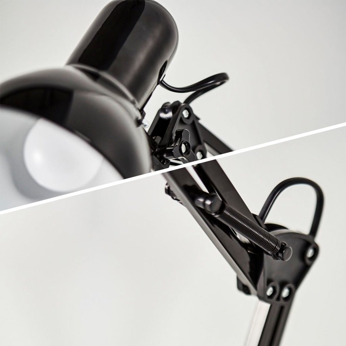 Bol.com B.K.Licht - Zwarte Tafellamp - industriële bureaulamp - kantelbaar retro metalen design - bureaulamp E14 fitting - excl.... aanbieding