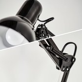B.K.Licht - Zwarte Tafellamp - industriële bureaulamp - kantelbaar retro metalen design - bureaulamp E14 fitting - excl. lichtbron