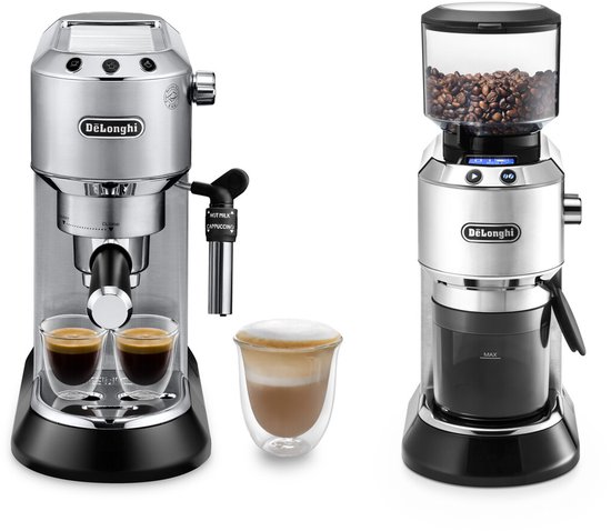 De'Longhi - Barista Pack - Dedica Style EC685.M en Koffiemolen KG521 - Inclusief melkkan, tamper en uitklopbak