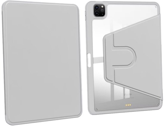 Étui de protection en cuir PU gris pour iPad 10,2" et 10,5"