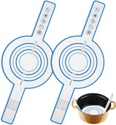52,5×21,5 cm - 2 stuks - Multifunctionele siliconen bakmat - Sling-bakmat met lange handgreep - Broodbakmat - Broodsiliconen - Siliconen bakmat - Geschikt voor airfryer, oven en magnetron - Blauw