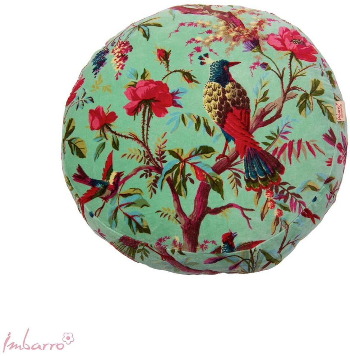 Imbarro Kussen - Sierkussen - Paradise - Groen - Grass - Rond - 45cm