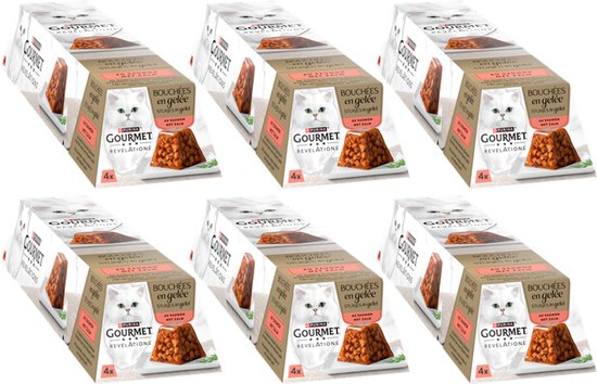 Gourmet Revelations Gelei - Kattenvoer Natvoer - Zalm - 24 x 57 g
