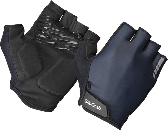 GripGrab - RIDE Padded Korte Vinger Zomer Fietshandschoenen met Padding - Unisex - Navy Blauw