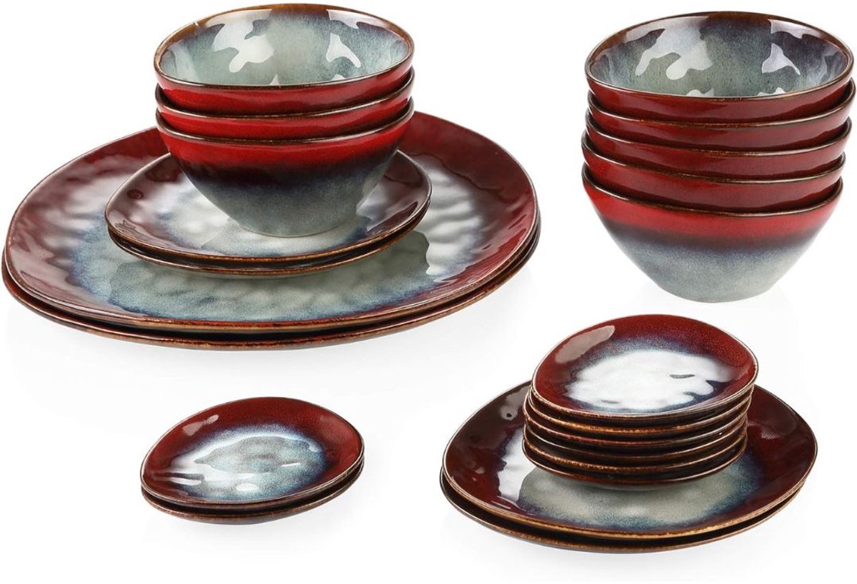 VELTRR® Serviesset 22-Delig - Serviessets - Bordenset - Chique Bordenset - Porselein
