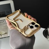 Coque iPhone Chandelix - Serpent - iPhone - Coque de téléphone - Antichoc - 3D - iPhone - TPU - Or - Serpent - iPhone 16 Pro Max