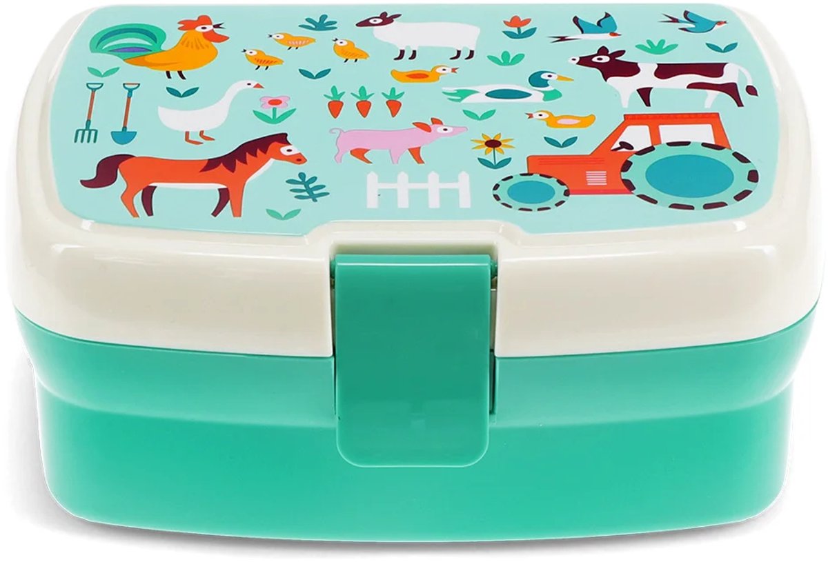 Lunchbox met tray - farmyard - boerderijtuin - Rex London