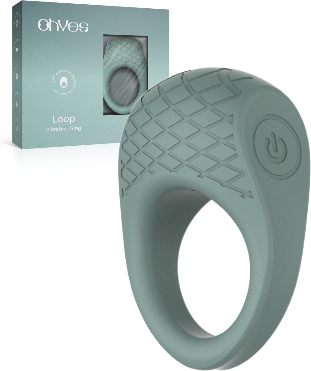 OHYES Loop - Cockring Vibrerend - Siliconen Penisring - Sex Toys voor koppels - Stone Green