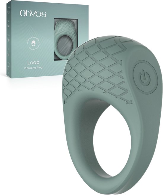 OHYES Loop - Cockring Vibrerend - Valentijn Cadeau - Siliconen Penisring - Sex Toys voor koppels - Stone Green