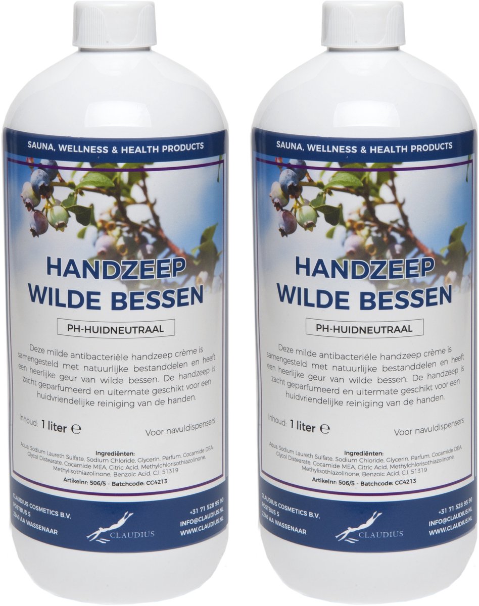 Handzeep Wilde Bessen 1 liter - set van 2 stuks