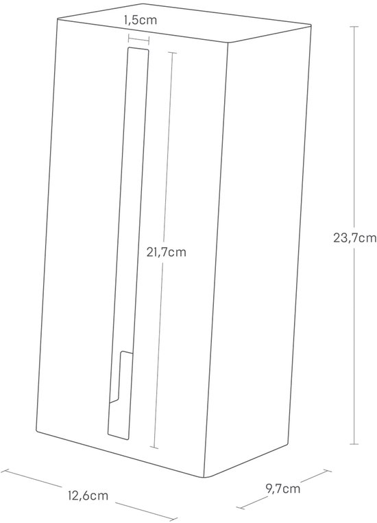 Tower à mouchoirs verticale Yamazaki - Tour - Zwart