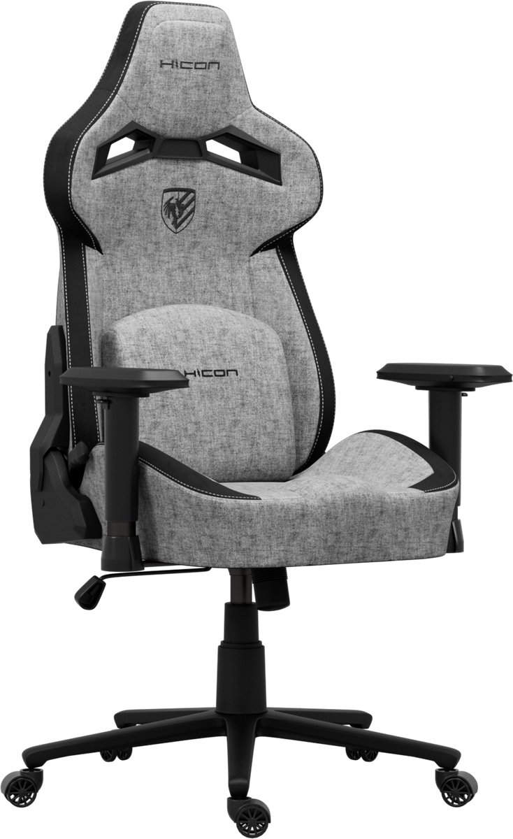 HICON® Ergonomische Bureaustoel - Stoffen Bekleding - 3D Armleuningen - 200 kg - Hyper Serie - Striker - Grijs