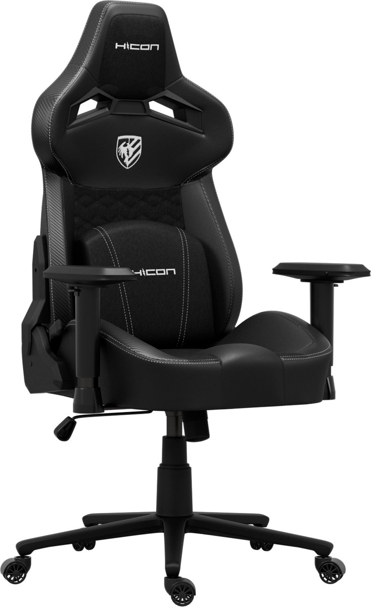 HICON Hyper Serie - Eclipse Bureaustoel Stof – Ergonomische Bureaustoel voor Volwassenen – Luxe Comfort en Ademende Stof – Zwart ECLIPSE Zwart