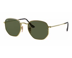 Ray Ban RB3548N 001 Hexagonal Flat Lenses Goud – Metaal – Groen Klassiek G-15 – 51mm