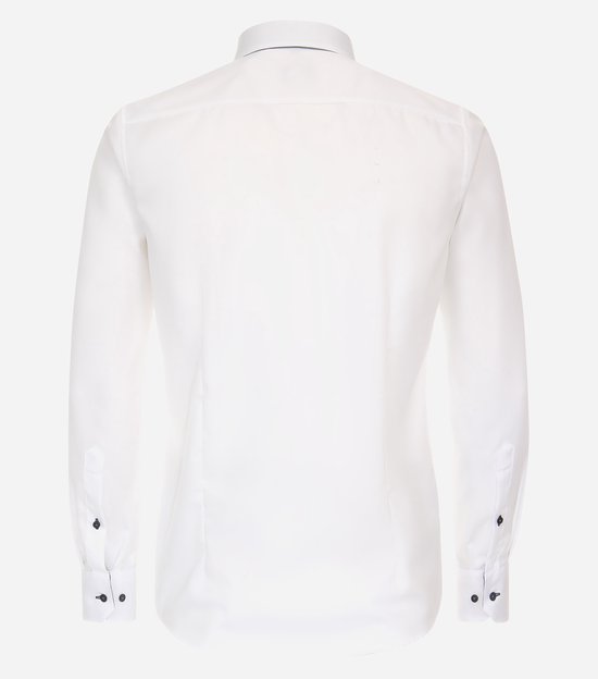 Chemise VENTI modern fit - sergé - blanc - Sans repassage - Taille col : 43