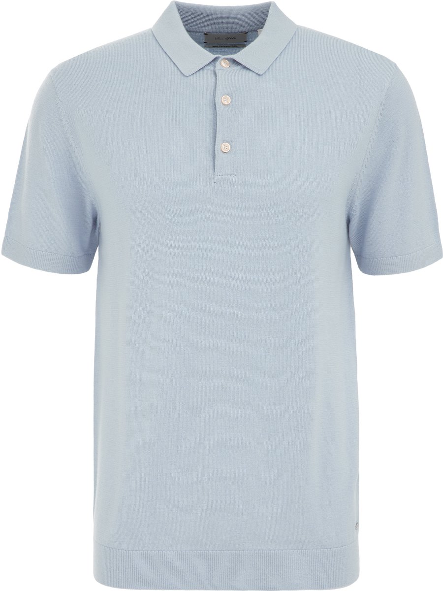 Van Gils Heren Regular fit fijngebreide polo van merinowol