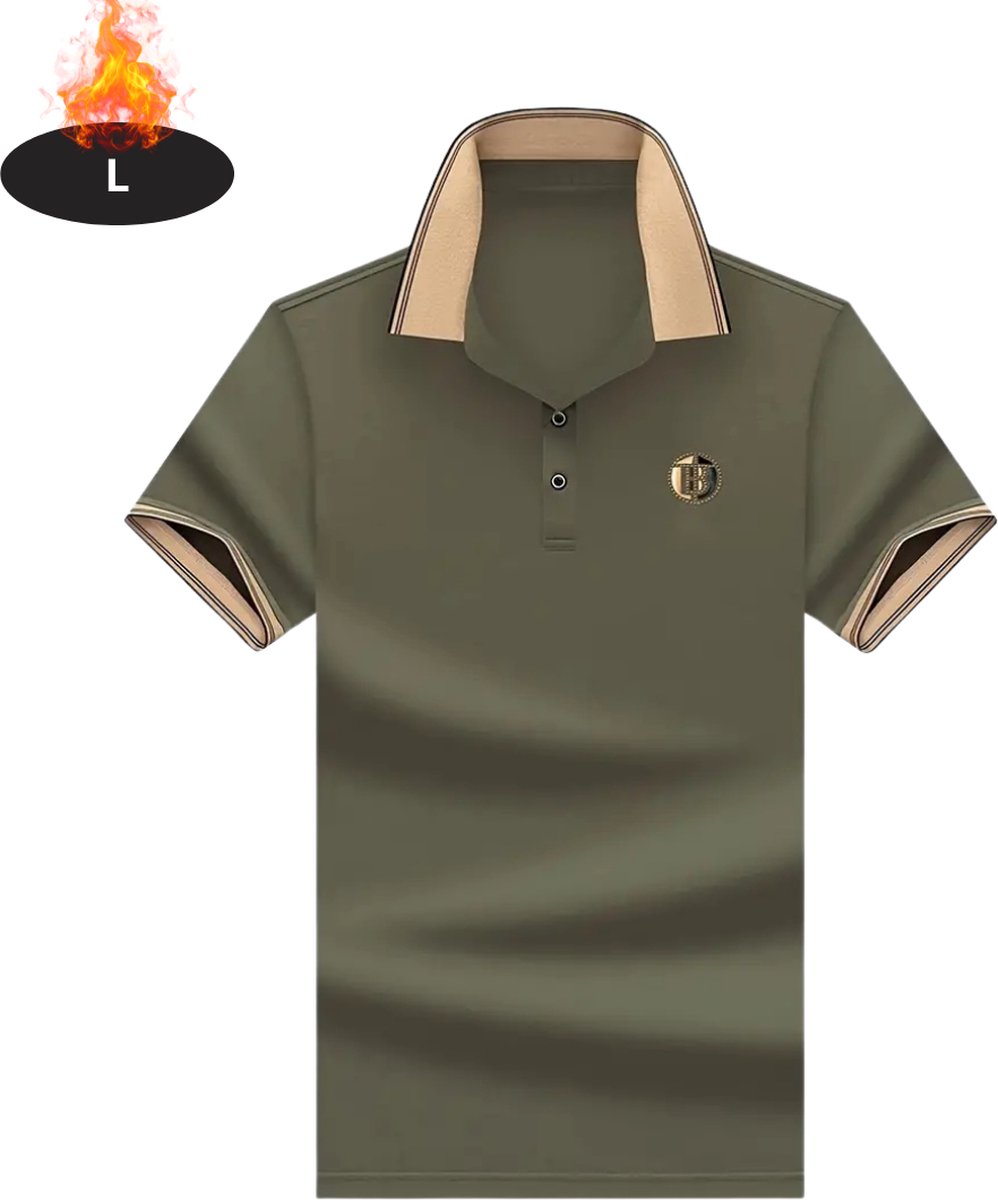 Livano Poloshirt Heren T-Shirt Heren Shirt Overhemd Polo Shirt Legergroen
