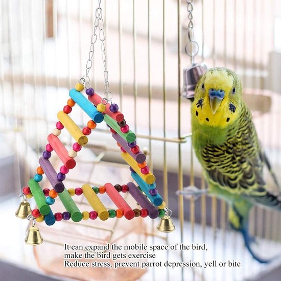 Vegena speelgoed voor vogels, set van 8, houten ladder met landingsplaats, voor in de vogelkooi, accessoires voor parkieten, papegaaien, grijze papegaaien, valkparkieten, vinken, kaketoe's, ara's Vegena speelgoed voor vogels, set van 8, houten ladder met landingsplaats, voor in de vogelkooi, accessoires voor parkieten, papegaaien, grijze papegaaien, valkparkieten, vinken, kaketoe's, ara's