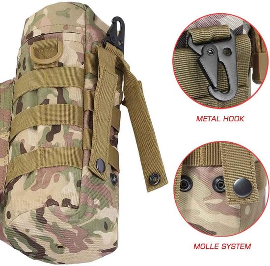 1stuk - Tactische flessenhouder - Waterdichte Tas - flessenhouder, militaire drinkflestas - waterfleshouder - voor Wandelen, Camping, Reizen, — afbeelding 3
