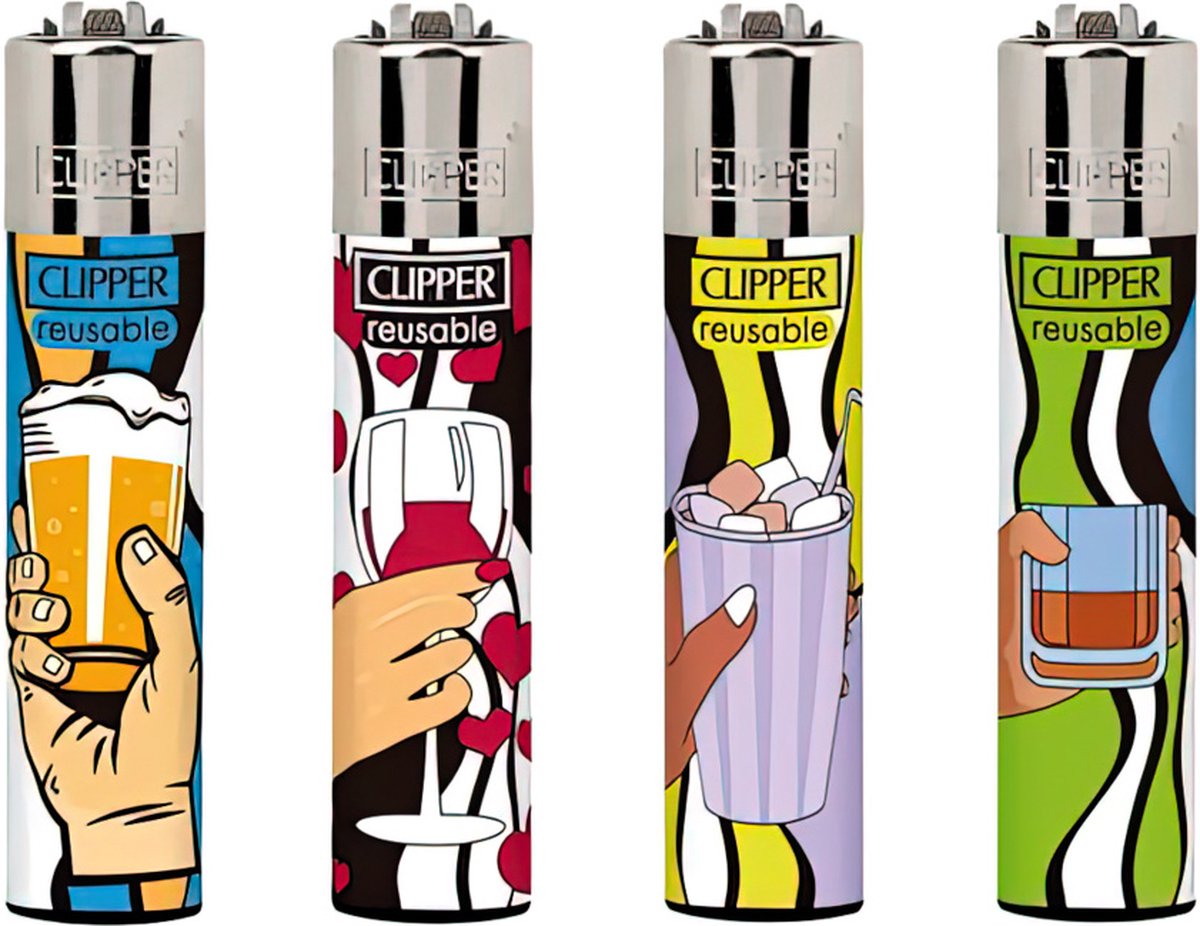 Clipper Classic Large Aanstekers "Choose Your Team" (4 Stuks)