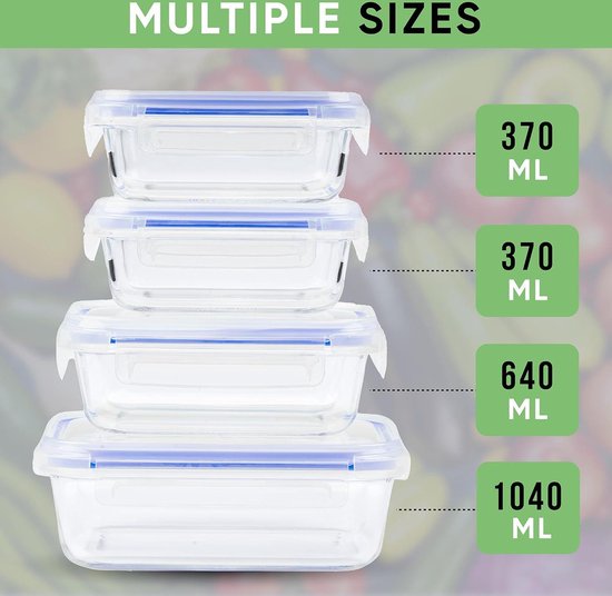 Container Mrs. Mrs. Jones Glazen Vershoudbakjes Rechthoekig Glas Meal Prep Food ...