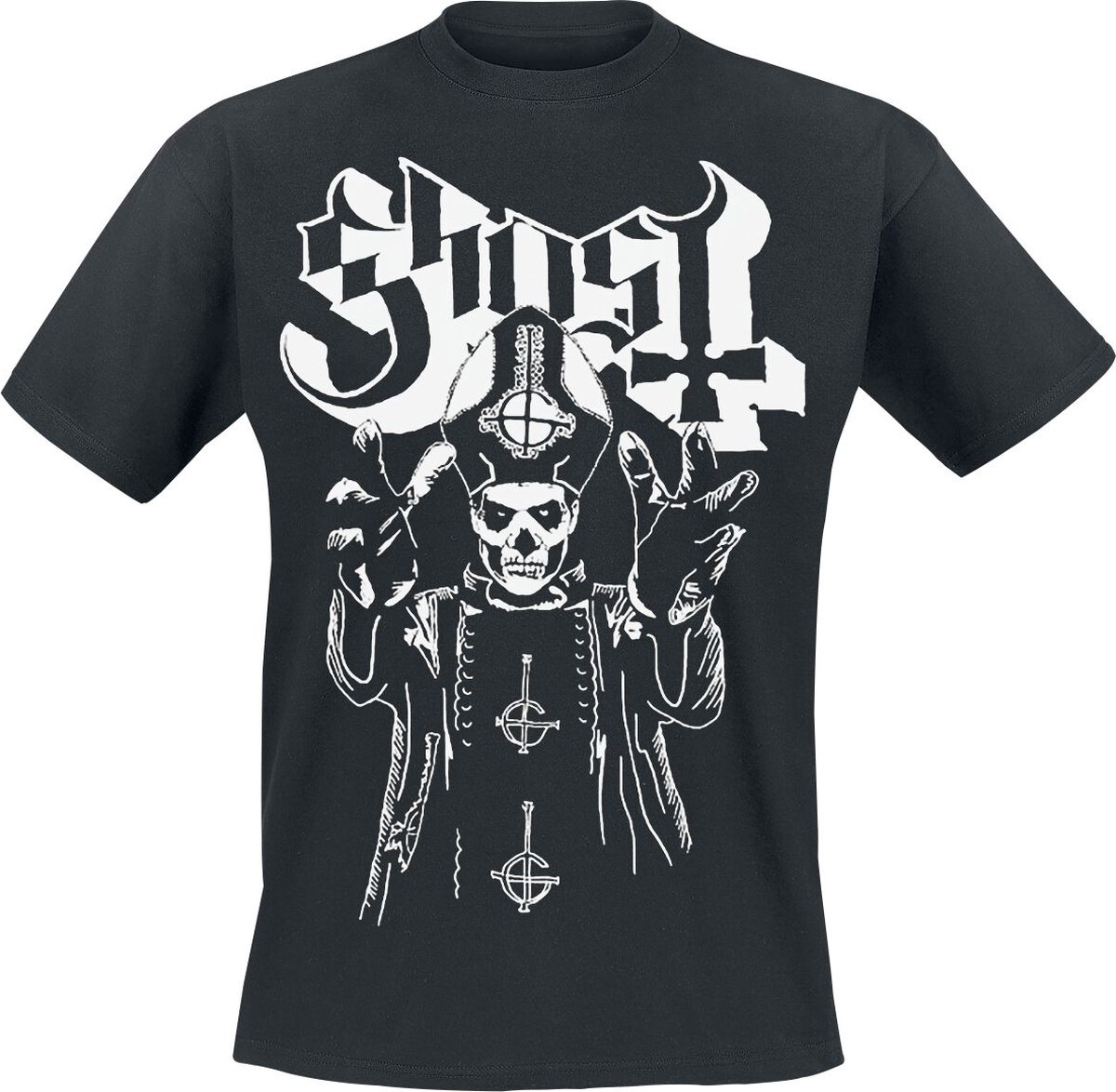 Ghost Pope's Wrath Unisex T-shirt - zwart - XXL