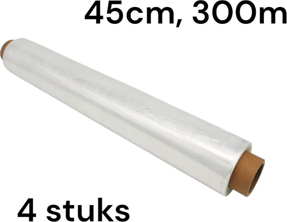 Keukenfolie - Vershoudfolie - Huishoudfolie - Cateringfolie - Bewaarfolie - Plasticfolie - pvcfolie - 45cm x 300m