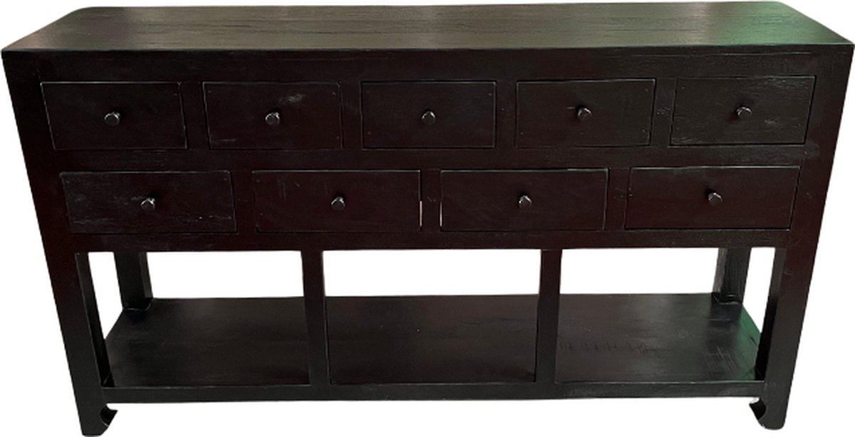 Deco4yourhome® - Wandtafel - Dressoir - 9 Lades - Zwart - 160cm