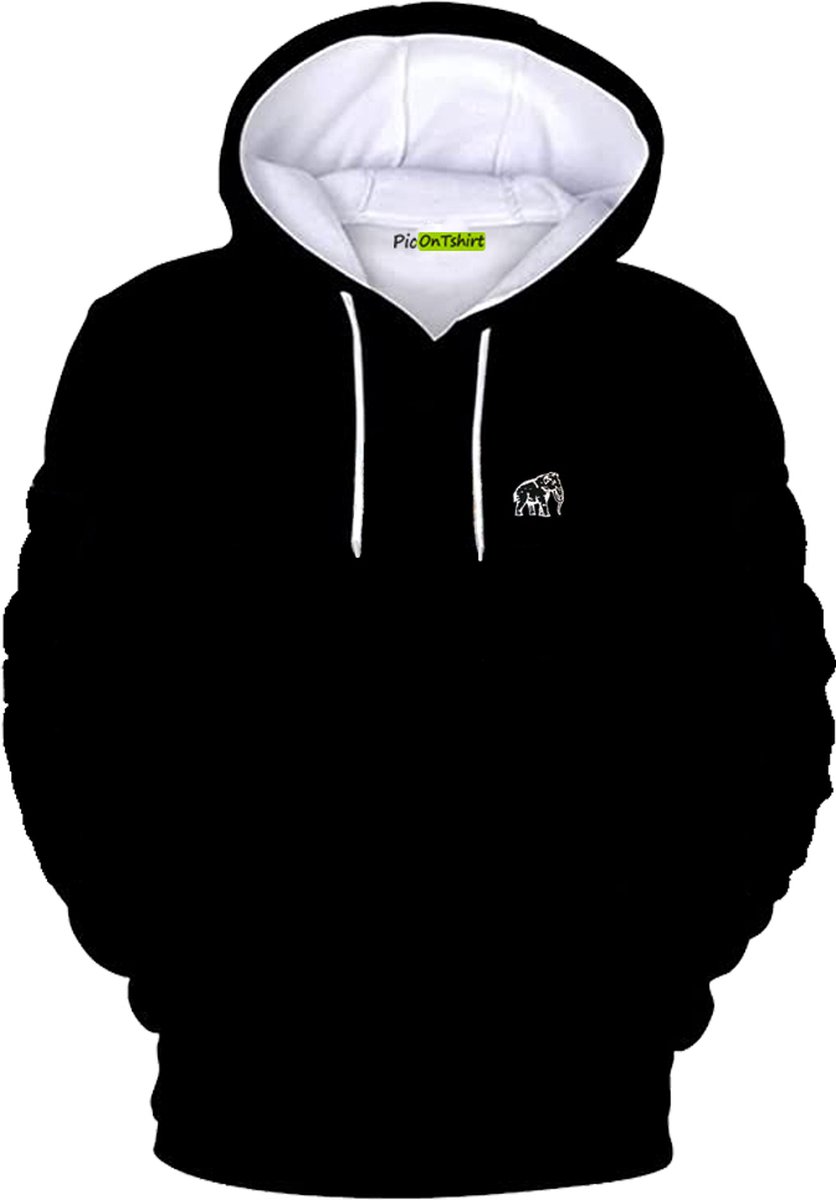 100% Katoenen Zwaargewicht Mammoet Capuchon Hoodies voor Heren en Dames Pure Cotton Hoodie for Men van Mammoth by PicOnTshirt 2XL