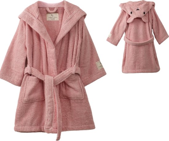 Linden&Green - %100 Katoen kinderbadjas – Badjas Kinderen – Kinderbadjas meisjes - Badjas Kinderen Meisjes - Badjas Meisjes - Badjas kind- baby badjas - Kinderbadjas - kinder badjas - 122/128 - 7-8 jaar