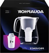 Bol.com Provence Wit Waterfilterkan incl 1 A5 filter Grote Capaciteit - Vermindert Kalk en Chloor - Tafelwaterfilter voor het Gezin aanbieding