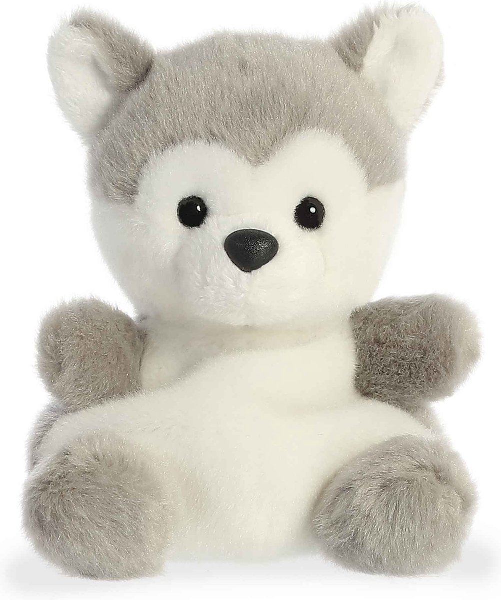 Palm Pals Busky Husky - Knuffel van 13 cm - Past in je hand