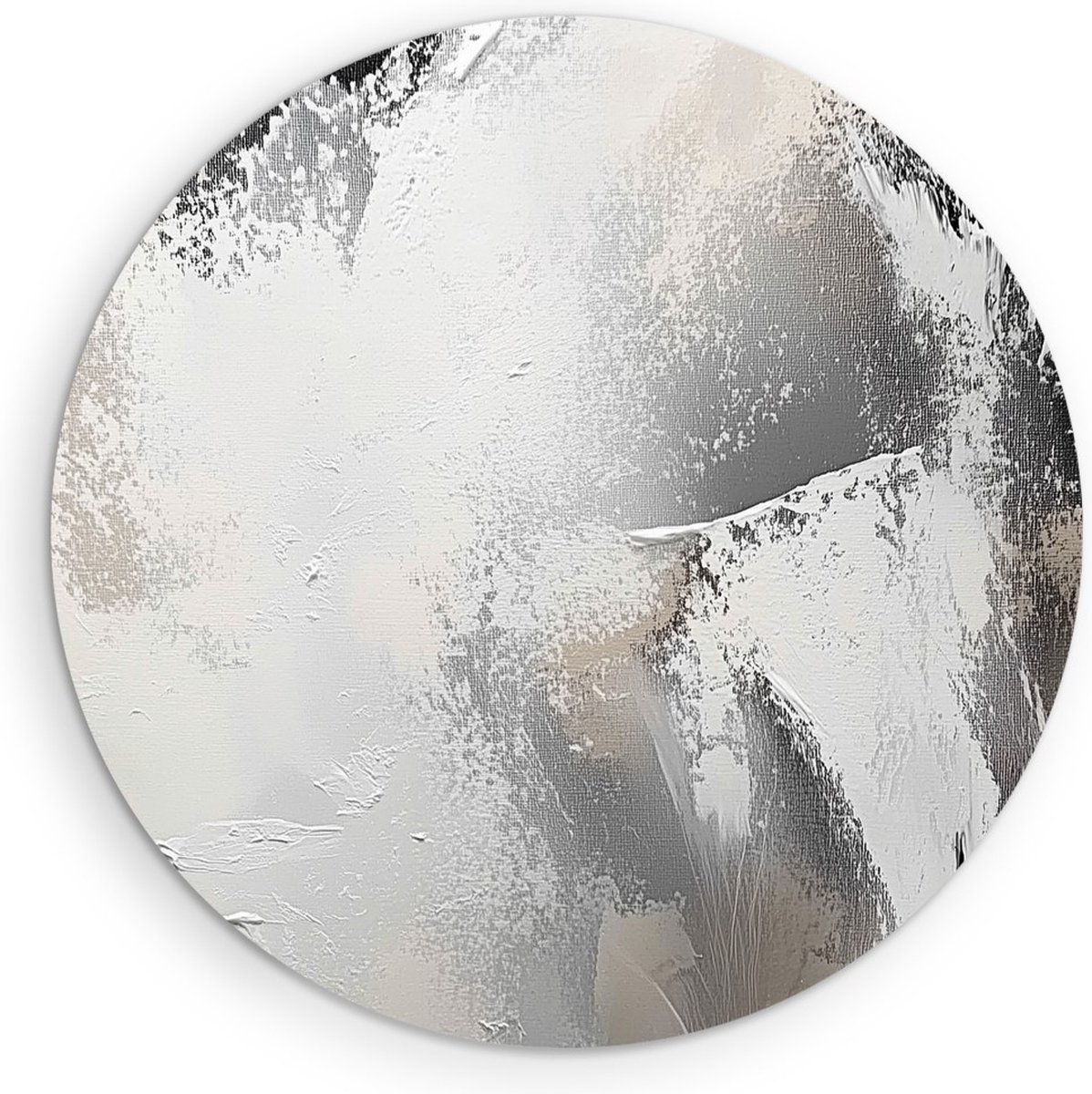 Saammp Muurcirkel Hout - Neutraal - Abstract - Ø 80 - Wandcirkel - Wanddecoratie Cirkel - Muurdecoratie Woonkamer - Slaapkamer decoratie - Rond Schilderij