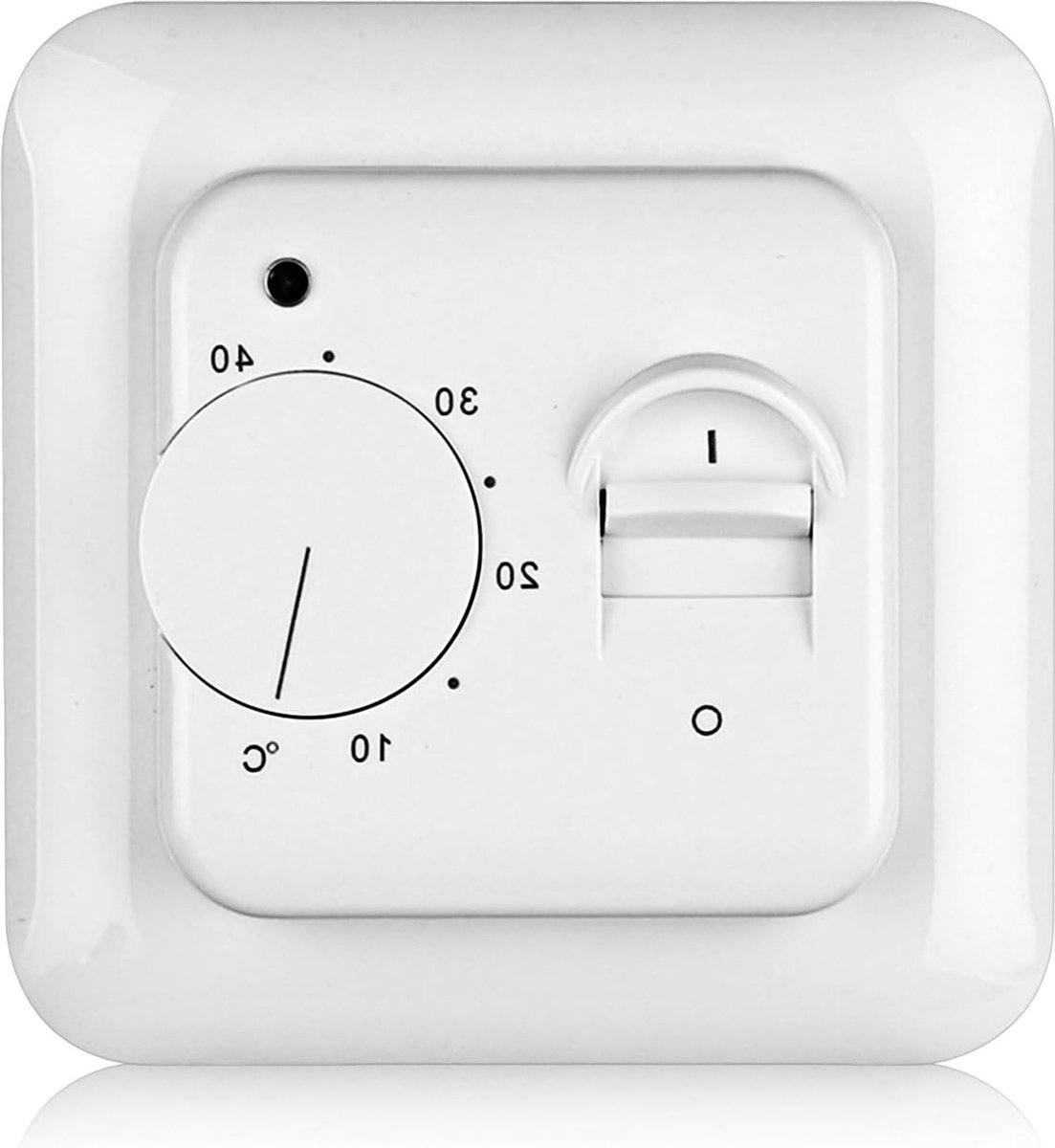 Inbouwkamerthermostaat met vloersensor - handmatige kamerthermostaat - elektrische regelaar voor vloerverwarming .